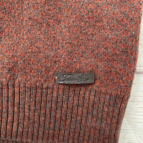 Tasso Elba men M cotton blend Longsleeve Crewneck sweater w/shoulder patch - Picture 6 of 10